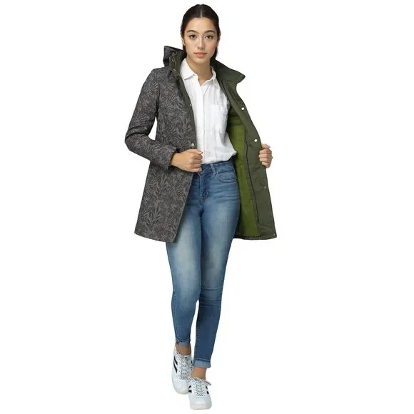 FELLER Women's Waxed Cotton Raincoat Machine Washable Water